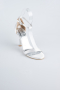 Silver Satin Evening Shoe ABS1158