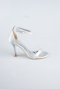 Silver Satin Evening Shoe ABS1158