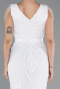 White Long Scaly Mermaid Evening Dress ABU3842