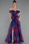 Long Navy Blue Evening Dress ABU5262