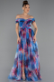 Long Sax Blue Evening Dress ABU5262
