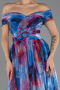 Long Sax Blue Evening Dress ABU5262
