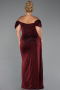 Long Burgundy Plus Size Evening Dress ABU2658