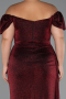 Long Burgundy Plus Size Evening Dress ABU2658