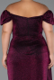 Plum Long Plus Size Evening Dress ABU2658