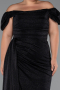 Long Black Plus Size Evening Dress ABU2658