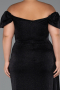 Long Black Plus Size Evening Dress ABU2658