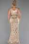 Gold Long Scaly Plus Size Evening Dress ABU3845