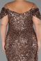 Long Copper Plus Size Evening Gown ABU5232