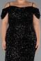 Long Black Plus Size Evening Gown ABU5232