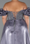 Grey Long Beaded Plus Size Evening Dress ABU5155