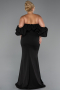Black Long Plus Size Evening Dress ABU4990