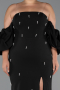 Black Long Plus Size Evening Dress ABU4990