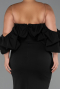 Black Long Plus Size Evening Dress ABU4990