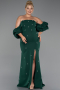 Emerald Green Long Plus Size Evening Dress ABU4990