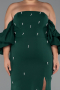 Emerald Green Long Plus Size Evening Dress ABU4990