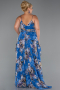 Long Blue Plus Size Evening Gown ABU5266