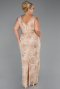 Gold Long Beaded Formal Plus Size Dress ABU5190