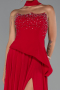 Long Red Chiffon Evening Dress ABU5280