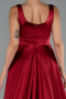Burgundy Long Satin Evening Dress ABU4715