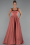 Light Brown Long Satin Evening Dress ABU5136