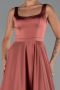 Light Brown Long Satin Evening Dress ABU5136