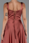 Light Brown Long Satin Evening Dress ABU5136