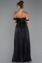 Long Black Chiffon Cocktail Dress ABU5283