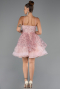 Short Powder Color Party Dress ABK2435