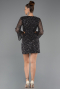 Short Black Scaly Party Dress ABK2438