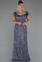 Anthracite Long Plus Size Evening Dress ABU5182