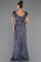 Anthracite Long Plus Size Evening Dress ABU5182