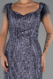 Anthracite Long Plus Size Evening Dress ABU5182