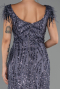 Anthracite Long Plus Size Evening Dress ABU5182