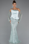 Long Mint Beaded Evening Dress ABU5303
