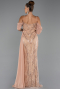 Long Gold Beaded Evening Dress ABU5316
