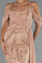 Long Gold Beaded Evening Dress ABU5316