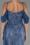 Long Indigo Beaded Evening Dress ABU5316