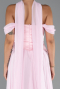 Long Powder Color Chiffon Evening Dress ABU5327