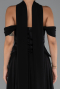 Long Black Chiffon Evening Dress ABU5327