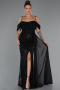 Long Black Beaded Evening Dress ABU5316