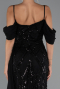 Long Black Beaded Evening Dress ABU5316