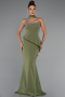 Long Olive Drab Mermaid Prom Dress ABU5329