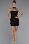 Short Black Beaded Evening Dress ABK2443