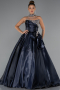Long Navy Blue Satin Evening Dress ABU5324