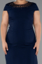 Midi Navy Blue Plus Size Cocktail Dress ABK2530