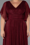 Long Burgundy Plus Size Evening Dress ABU5323