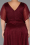 Long Burgundy Plus Size Evening Dress ABU5323