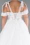 White Laced Long Princess Model Glitter Plus Size Wedding Dress ABG052
