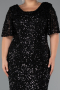 Long Black Formal Plus Size Dress ABU5318